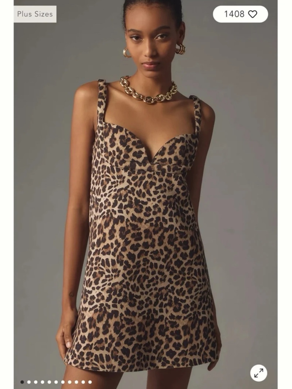 NWT Anthropologie Dhruv Kapoor Leopard Mini Dress size Medium - Picture 2 of 12